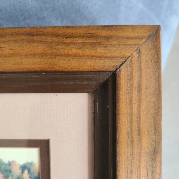 Vintage Autumn Fall Photography Wall Hanging Framed and Matted J Palmer 1988 - Picture 13 of 16